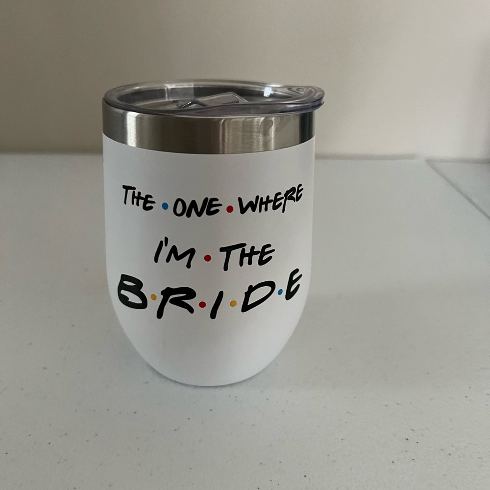 Friends show bride wine cup
